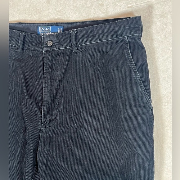 Men's Polo Ralph Lauren 32W 34L Black Corduroy Classic Chino Pants - Picture 5 of 9
